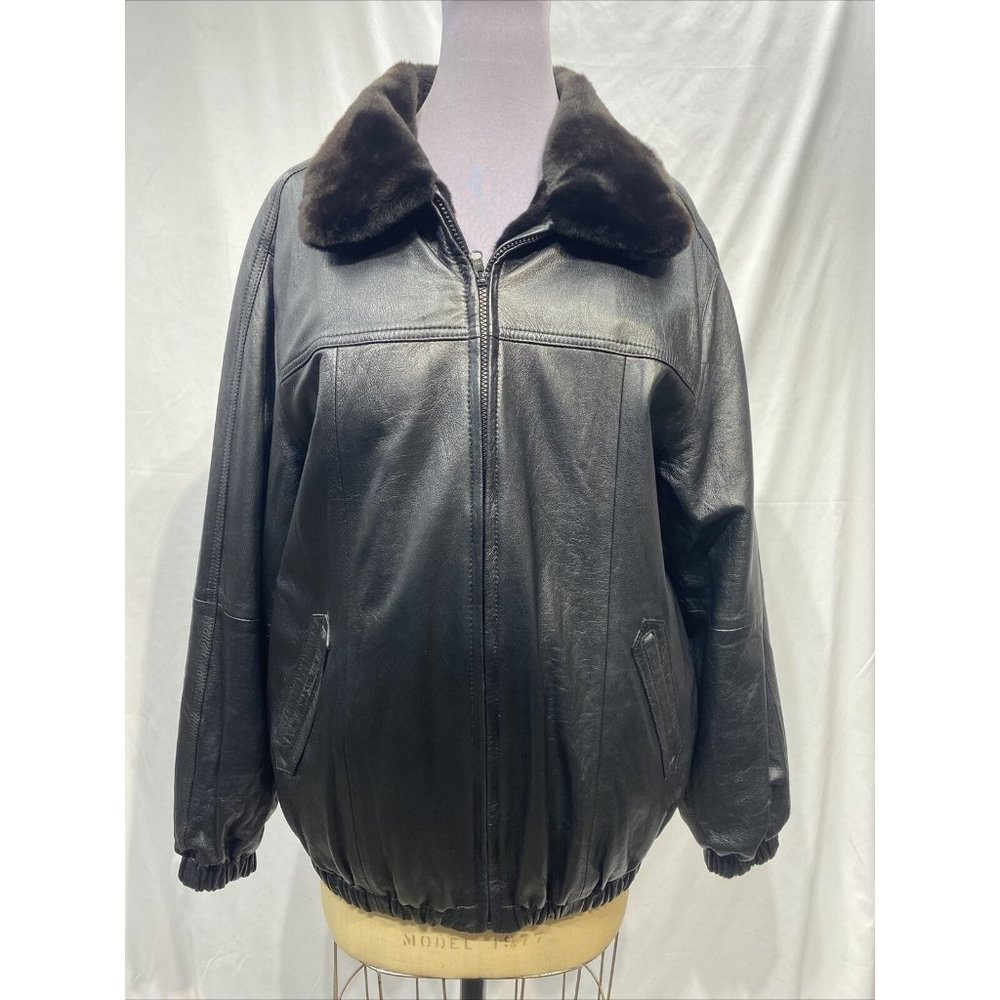 black sheared mink jacket skin on skin (34152)